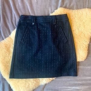 Loft wool blend mini skirt pinstripe